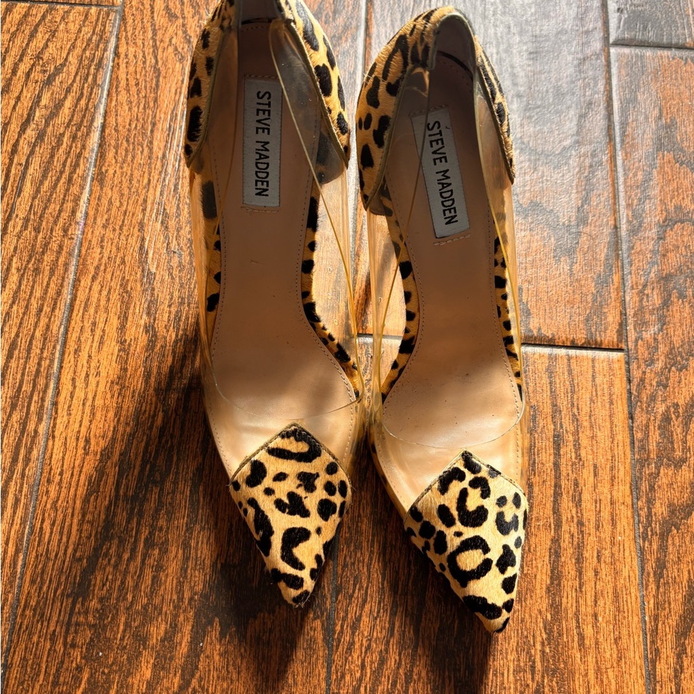 Steve Madden Leopard Print Pointed Toe Heels